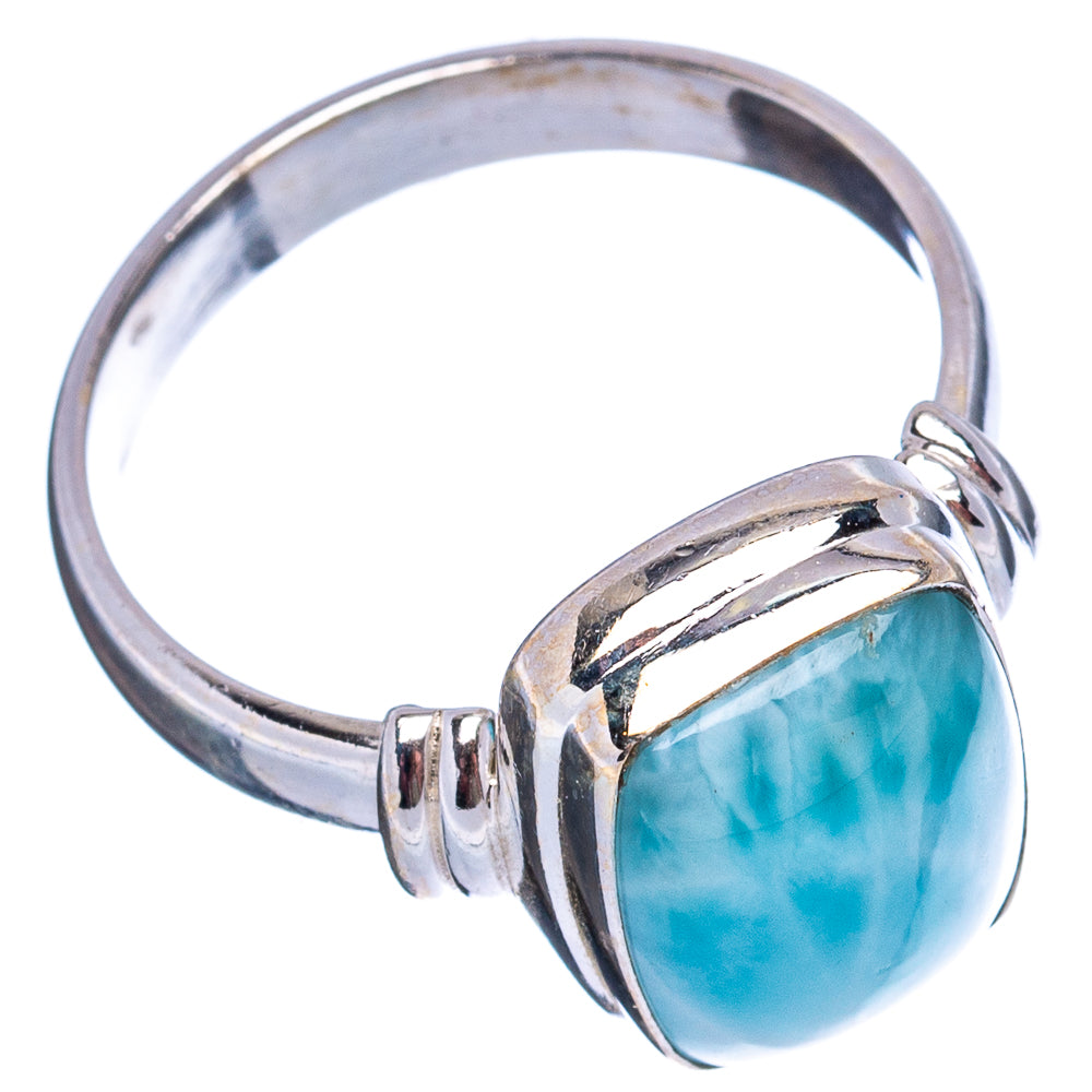 Rare Larimar Ring Size 9 (.925 Sterling Silver)