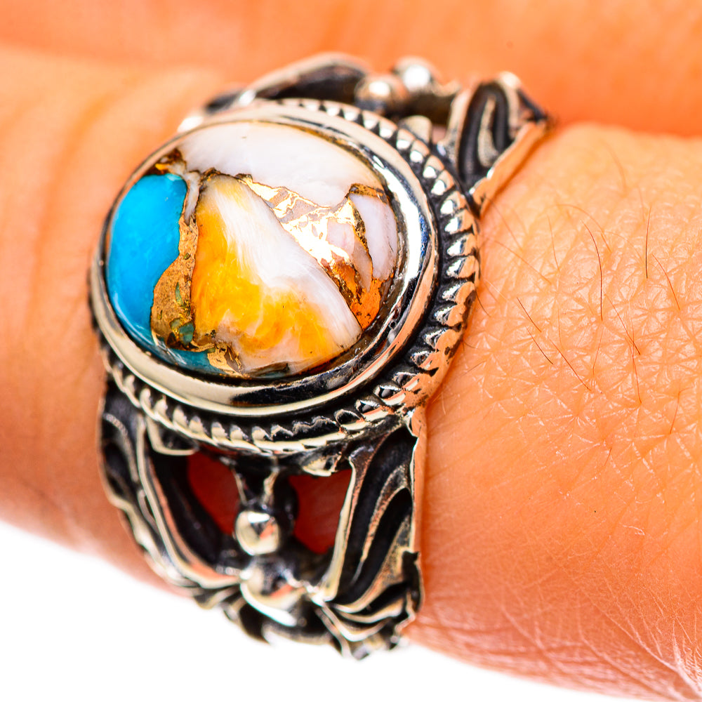 Spiny Oyster Turquoise Ring Size 7.25 (925 Sterling Silver) RING139277