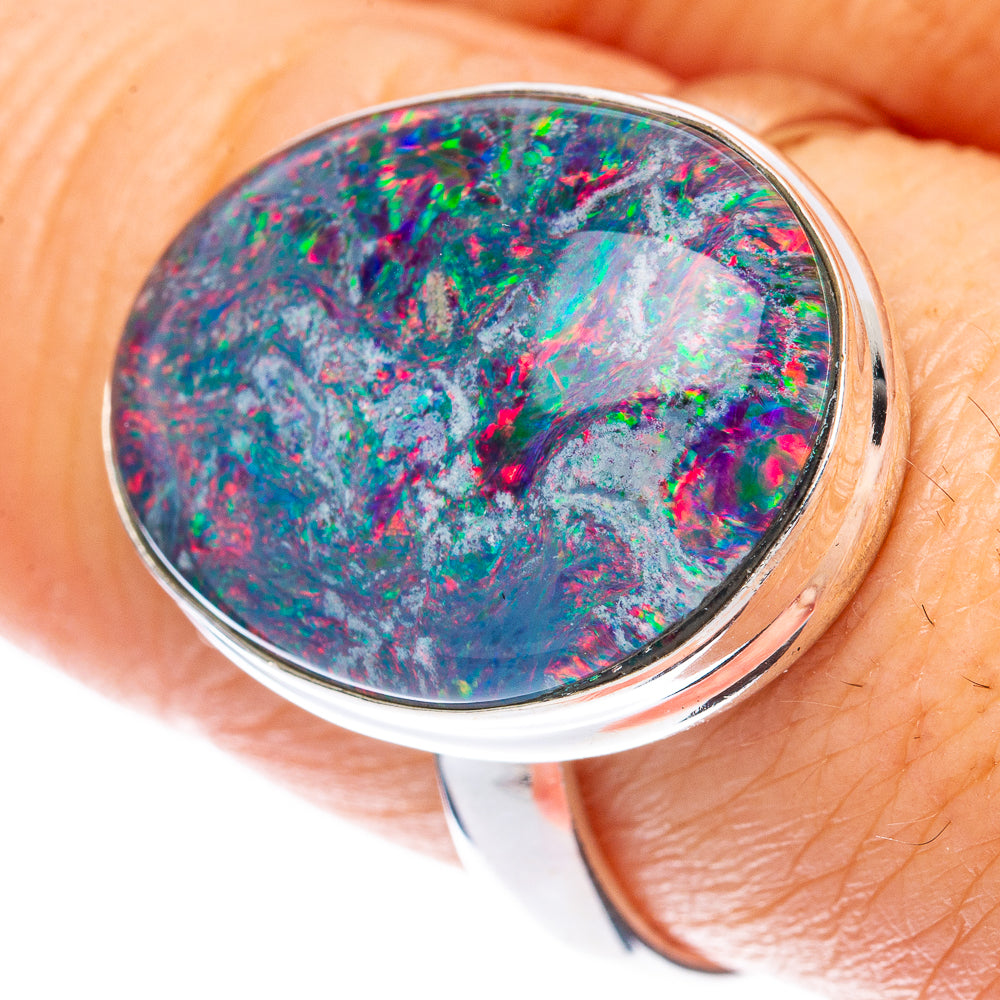 Rare Triplet Opal Ring Size 9 (925 Sterling Silver) R2069