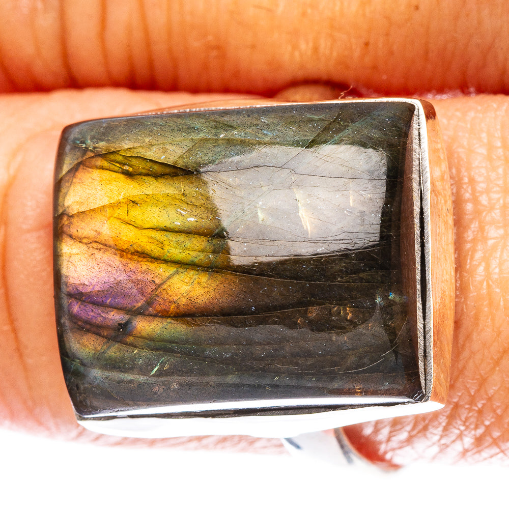 Labradorite Ring Size 9.25 (925 Sterling Silver) R4644