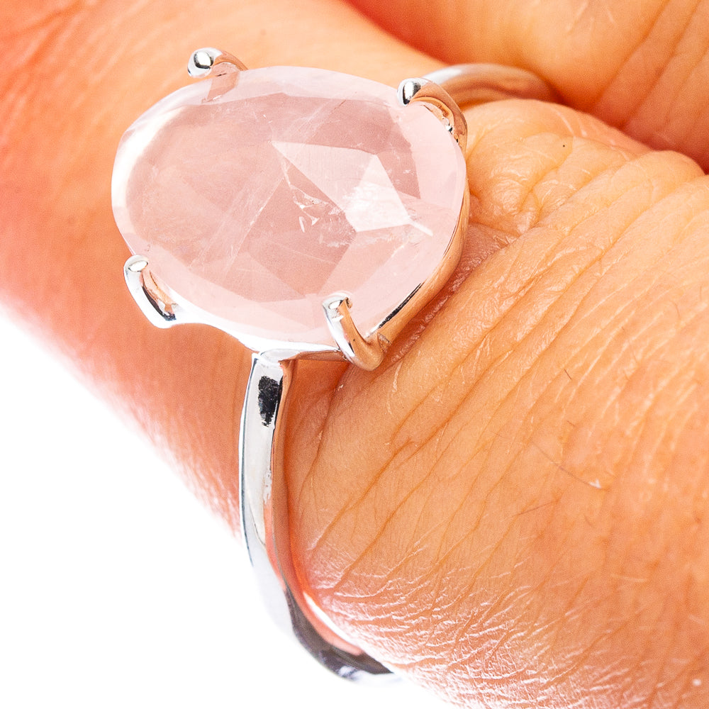 Value Rose Quartz Ring Size 8 (925 Sterling Silver) R7546