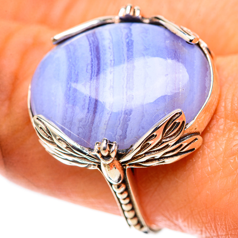 Blue Lace Agate Ring Size 9.25 (925 Sterling Silver) RING138393
