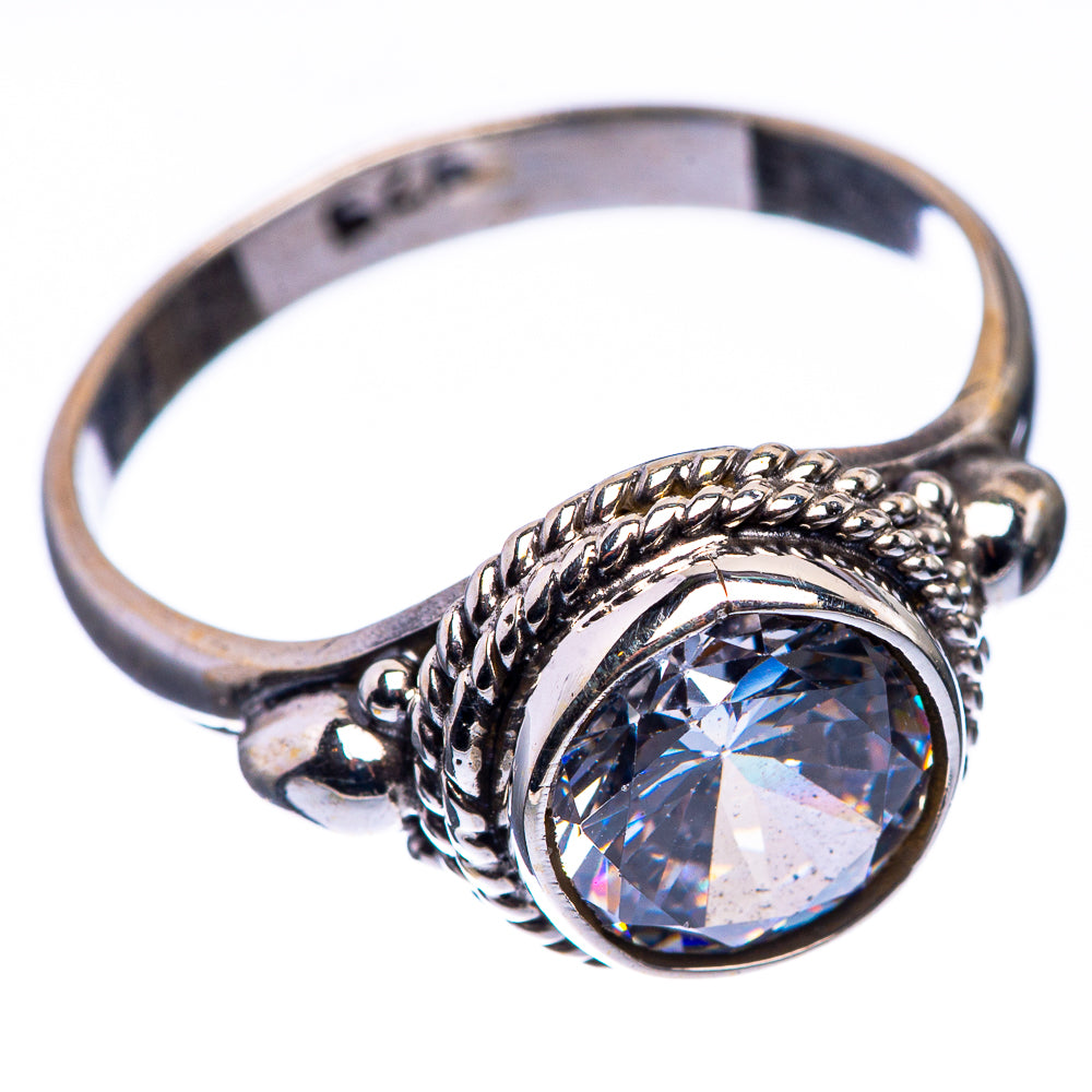 White Topaz Dainty Ring Size 7 (925 Sterling Silver) R142602