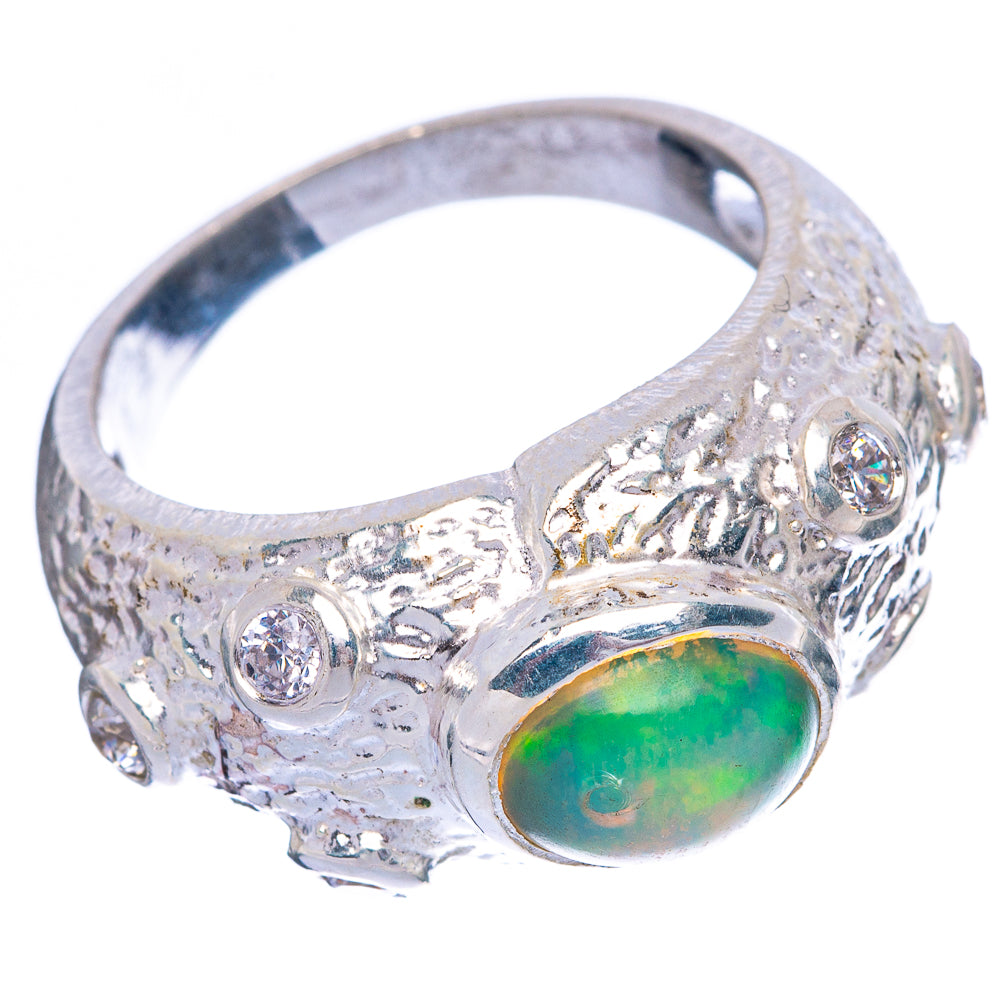 Rare Ethiopian Opal Ring Size 7.75 (925 Sterling Silver) R146033