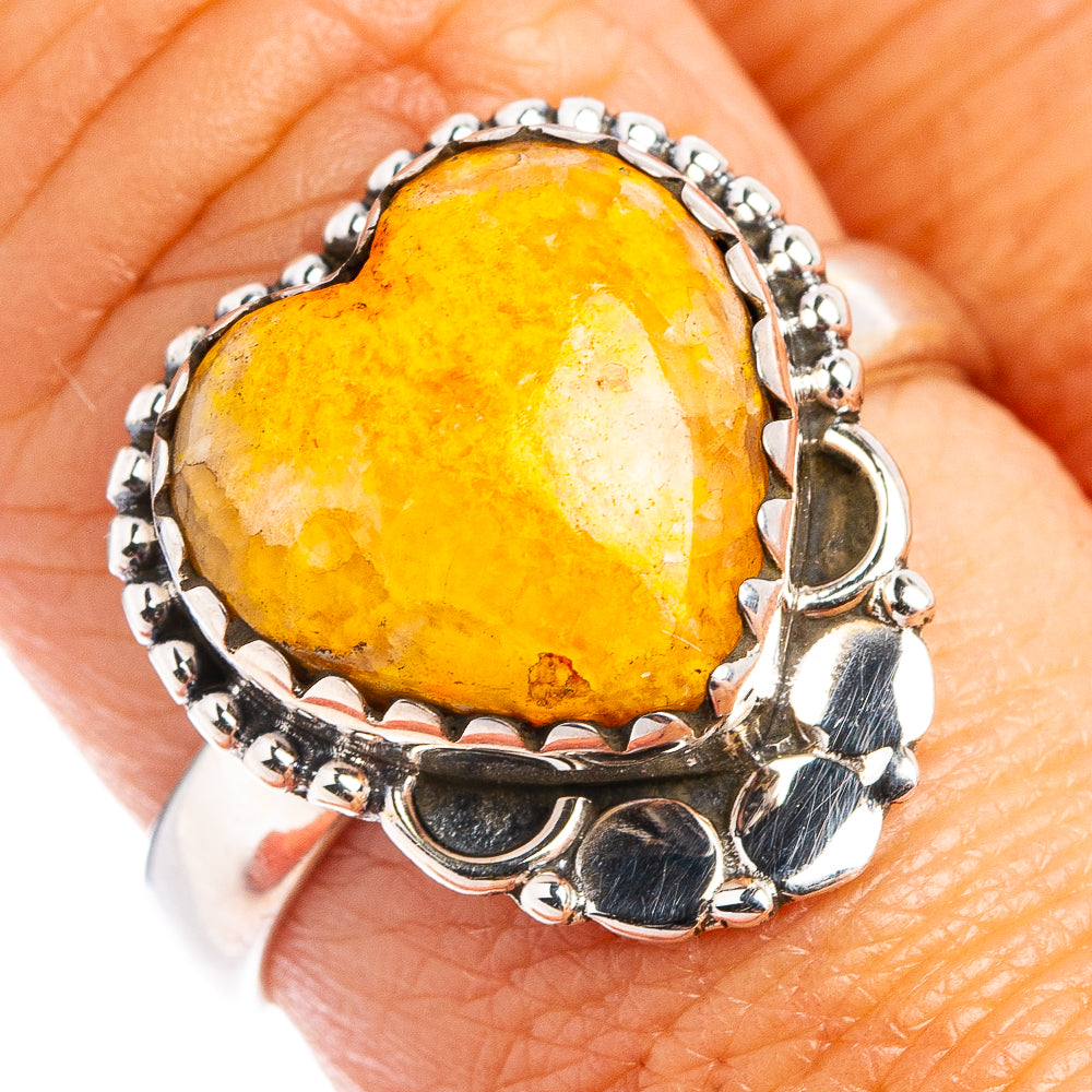 Bumblebee Jasper Ring Size 8 (.925 Sterling Silver)