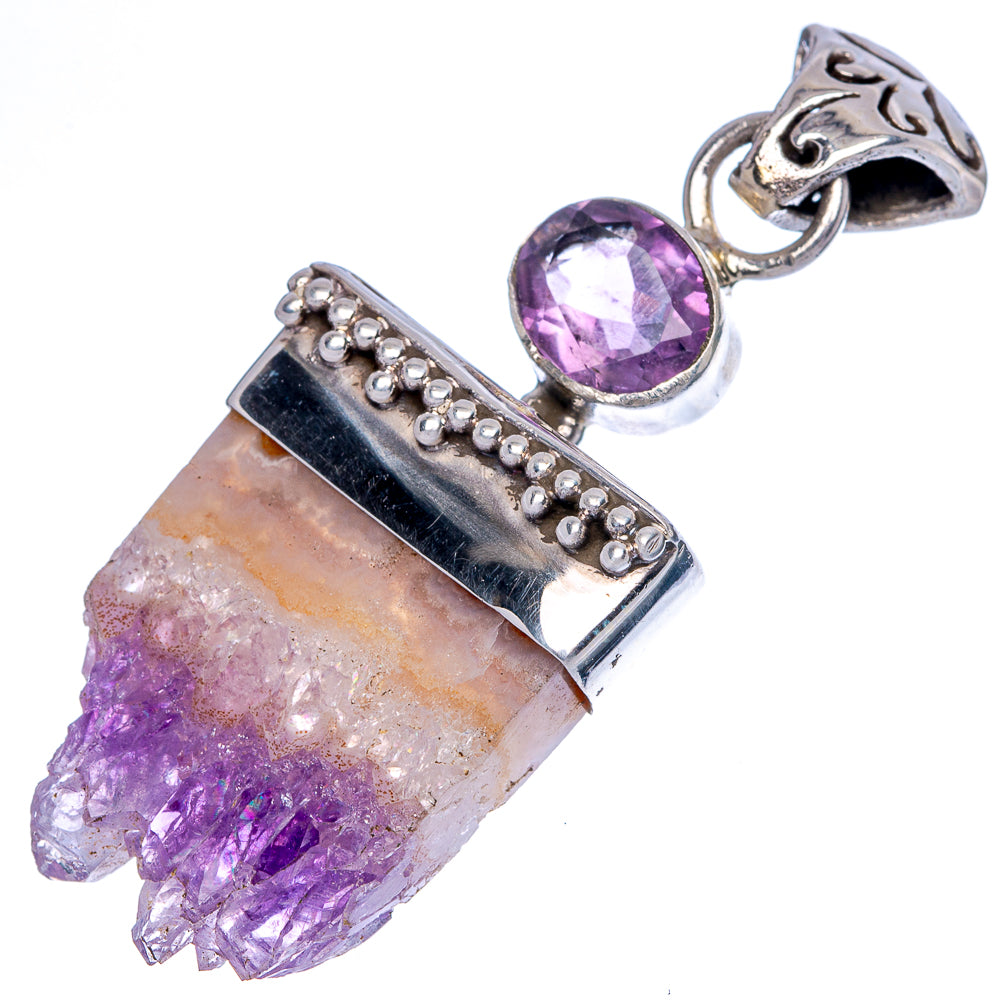 Amethyst Stalactite, Amethyst Pendant 2" (925 Sterling Silver) P40109
