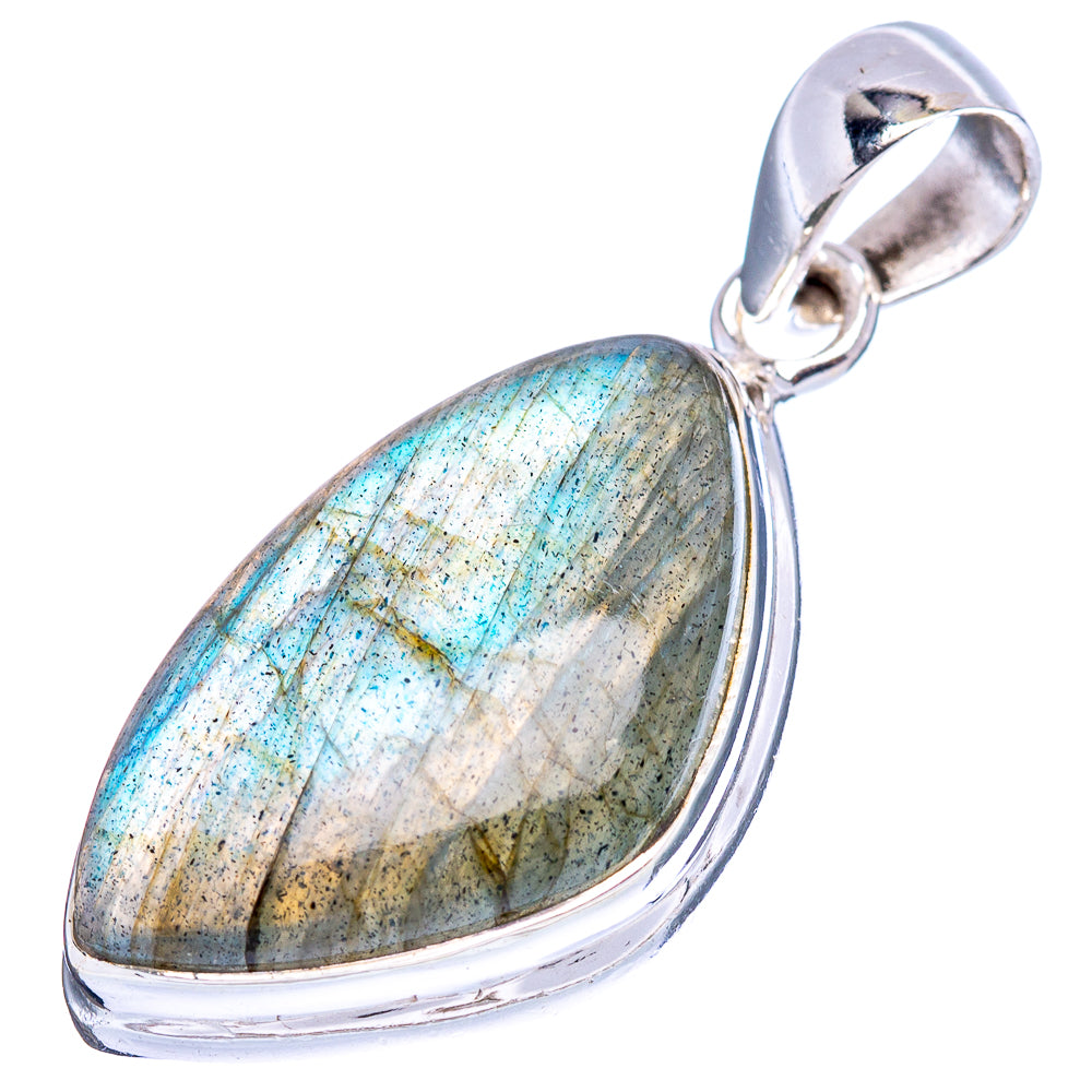 Labradorite Pendant 1 3/8" (.925 Sterling Silver)
