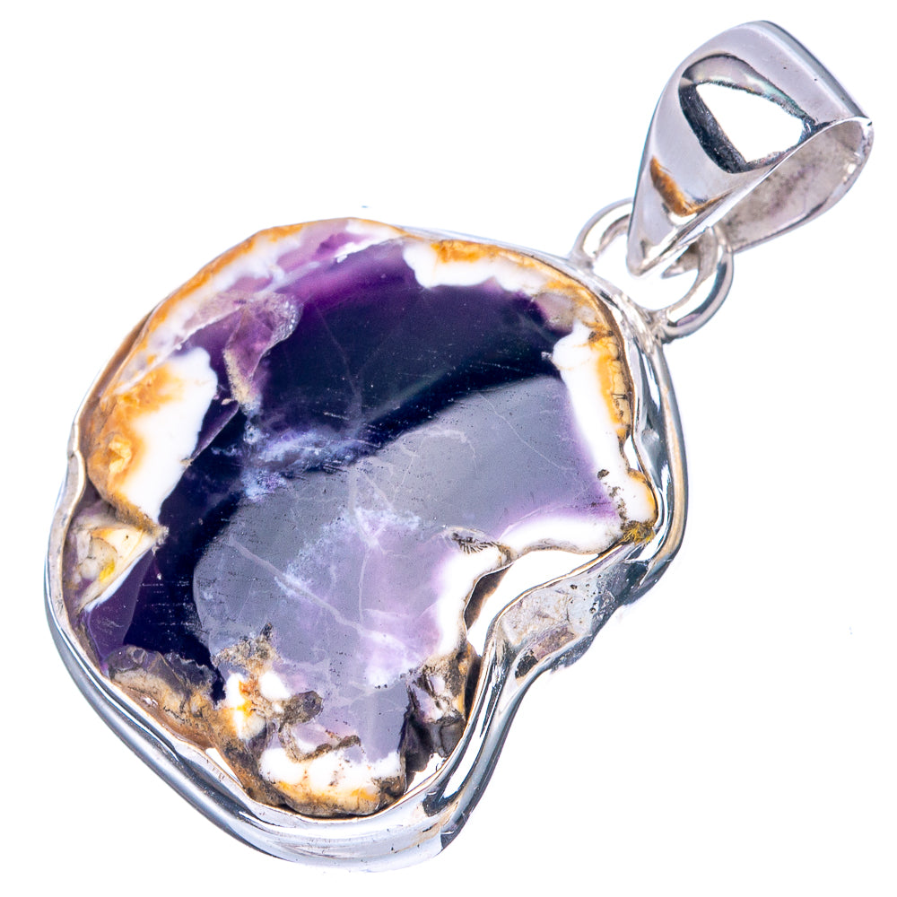 Rare Mexican Purple Opal 925 Sterling Silver Pendant 1 1/4" (925 Sterling Silver) P42612