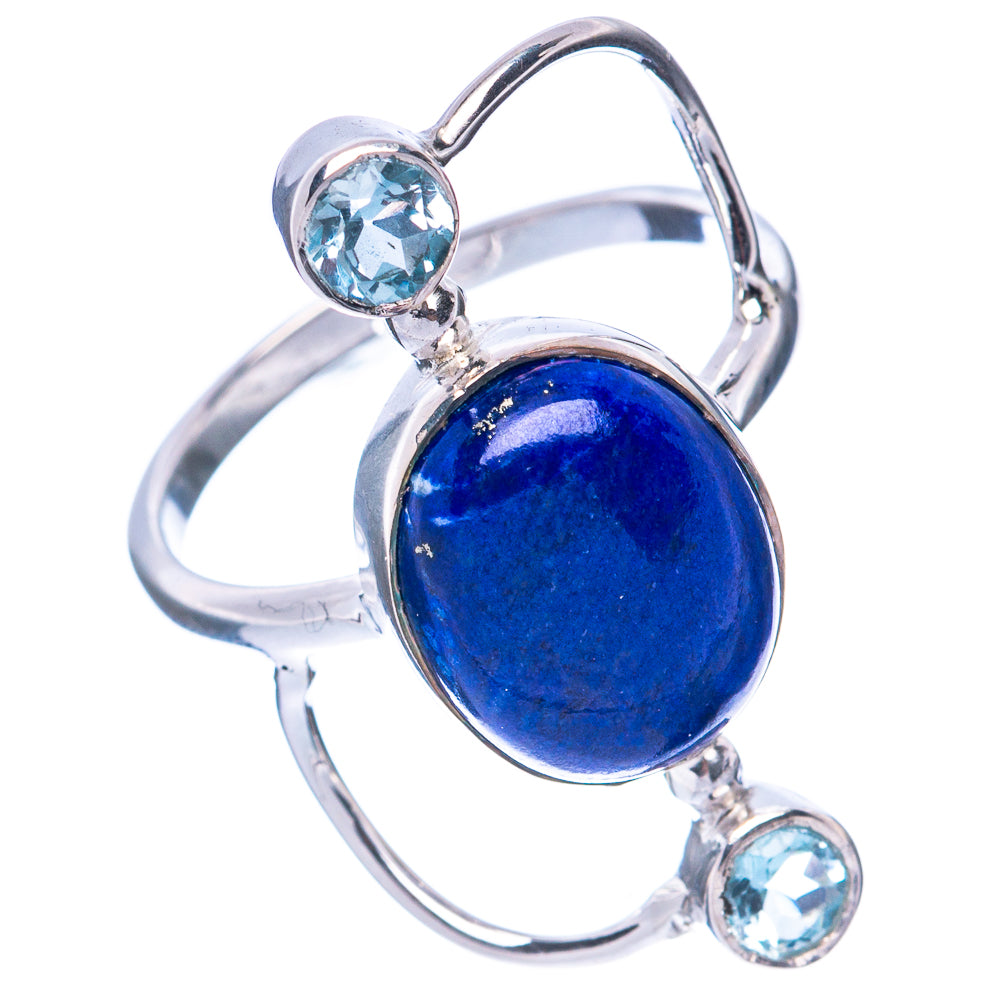 Premium Lapis Lazuli, Blue Topaz 925 Sterling Silver Ring Size 7 (925 Sterling Silver) R2720