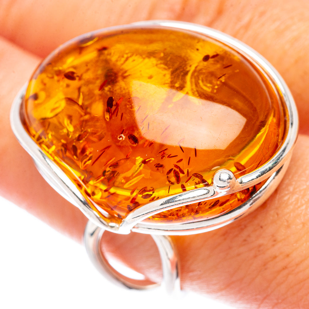 Baltic Amber Ring Size 9.25 (925 Sterling Silver) R1907
