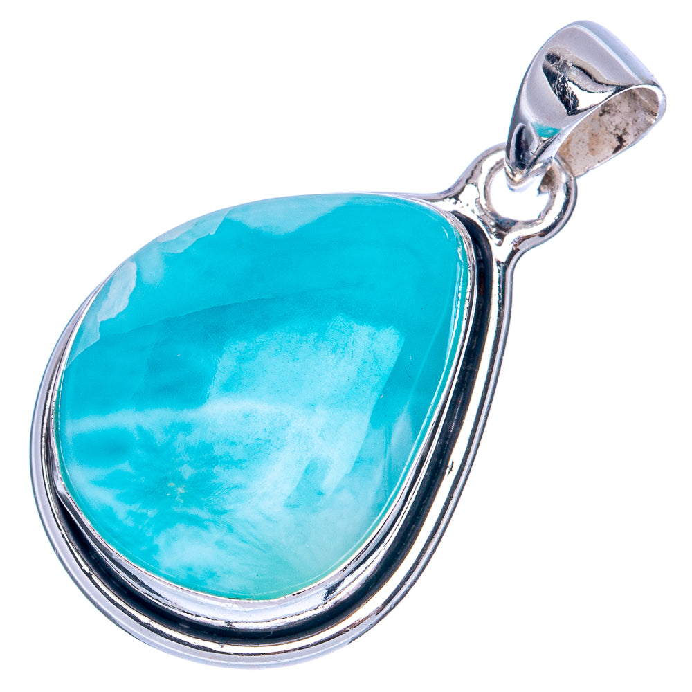 Larimar Pendant 1 3/8" (925 Sterling Silver) P41300