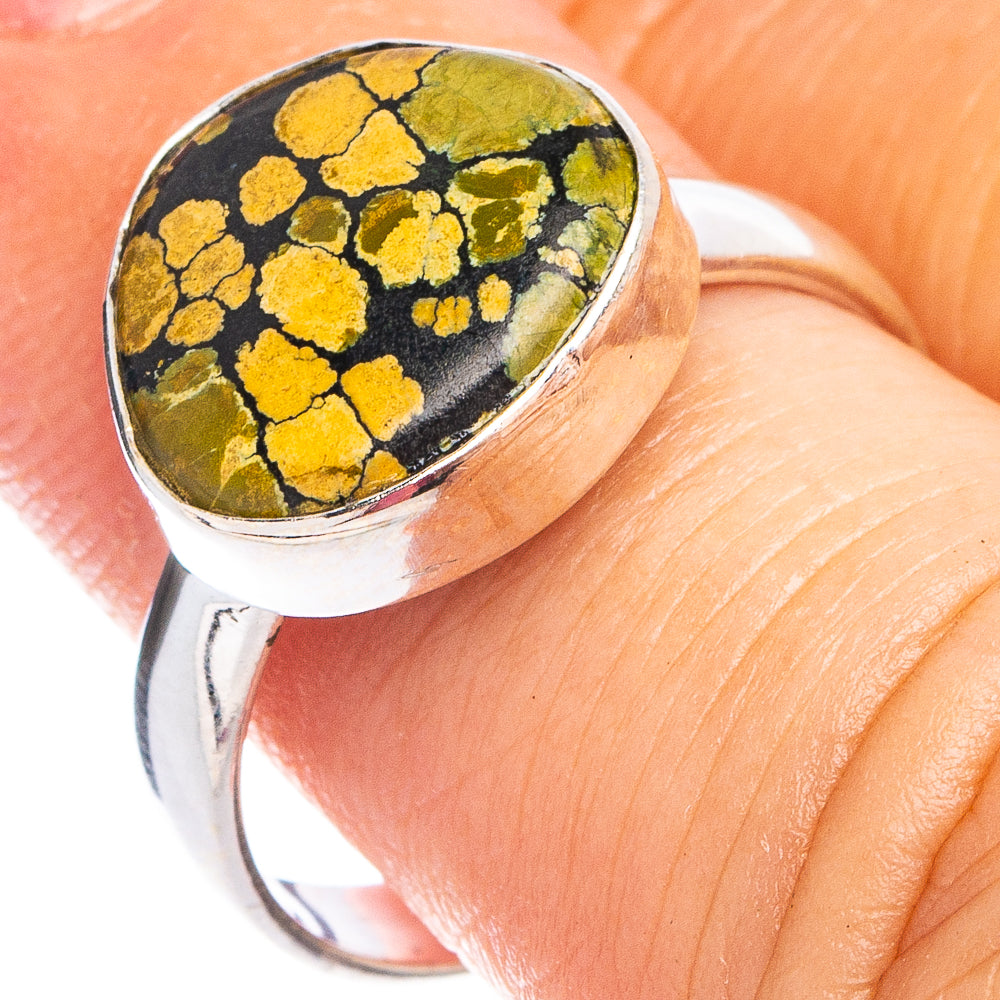 Hubei Spiderweb Turquoise Ring Size 7 (.925 Sterling Silver)