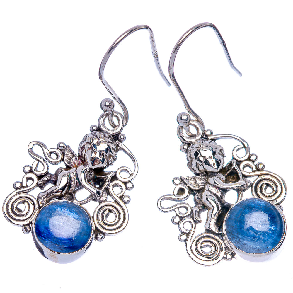 Kyanite Angel Earrings 1 1/2" (925 Sterling Silver) E433388