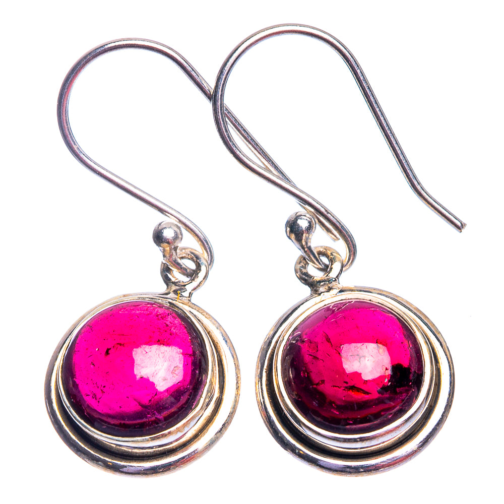 Garnet Dainty Earrings 1 1/8" (925 Sterling Silver) E432501