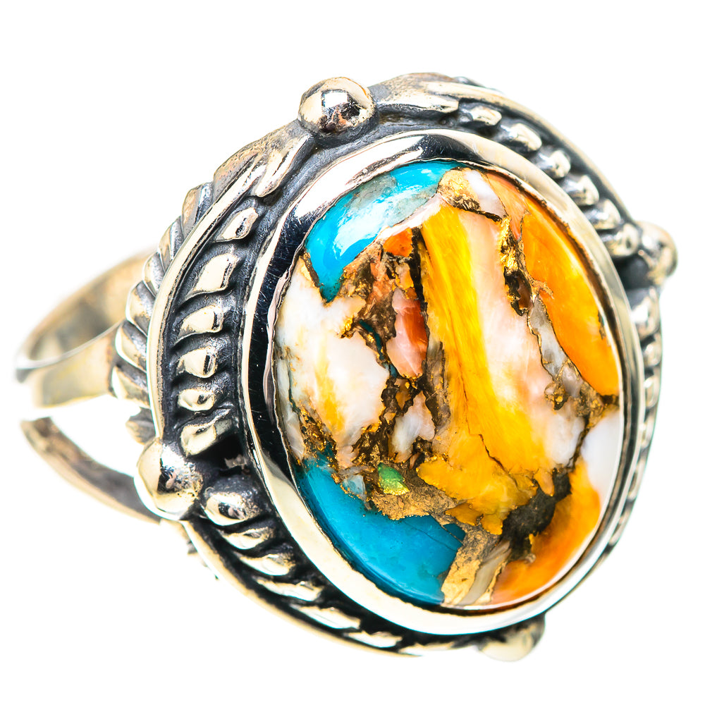 Spiny Oyster Turquoise Ring Size 9 (925 Sterling Silver) RING139068