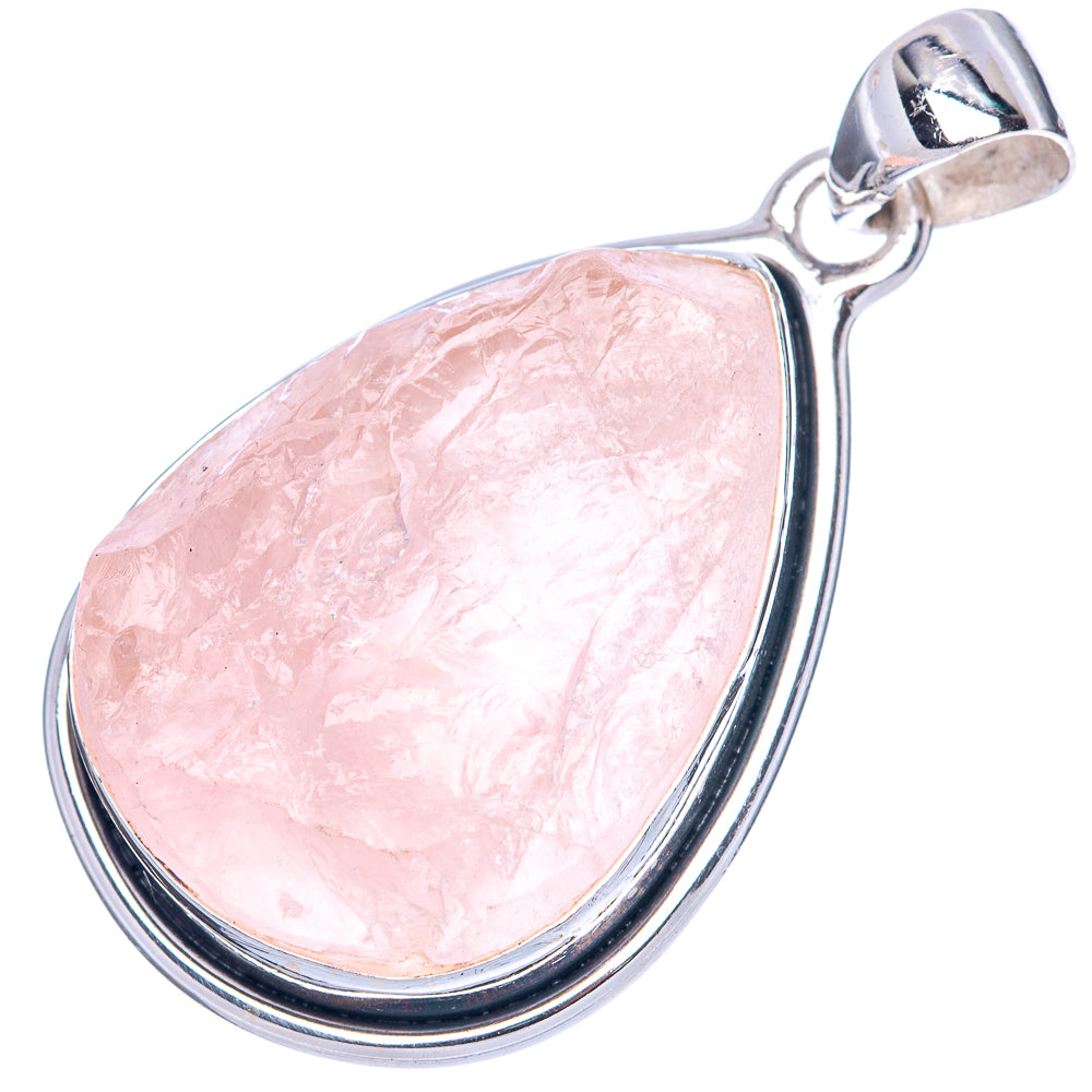 Rose Quartz Pendant 1 1/2" (925 Sterling Silver) P41672