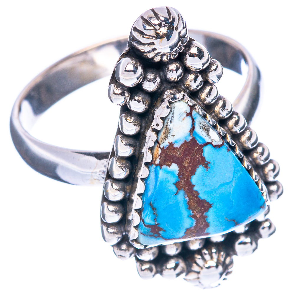 Rare Golden Hills Turquoise Ring Size 8 (925 Sterling Silver) R2872