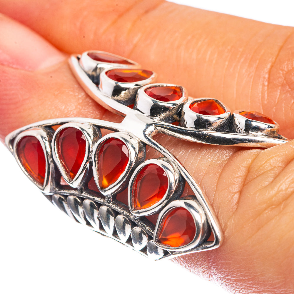 Large Carnelian 925 Sterling Silver Ring Size 4.25