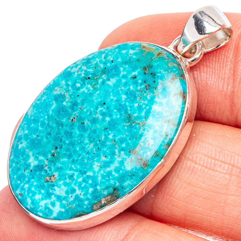 Rare Persian Turquoise Pendant 1 1/2" (925 Sterling Silver) P44973