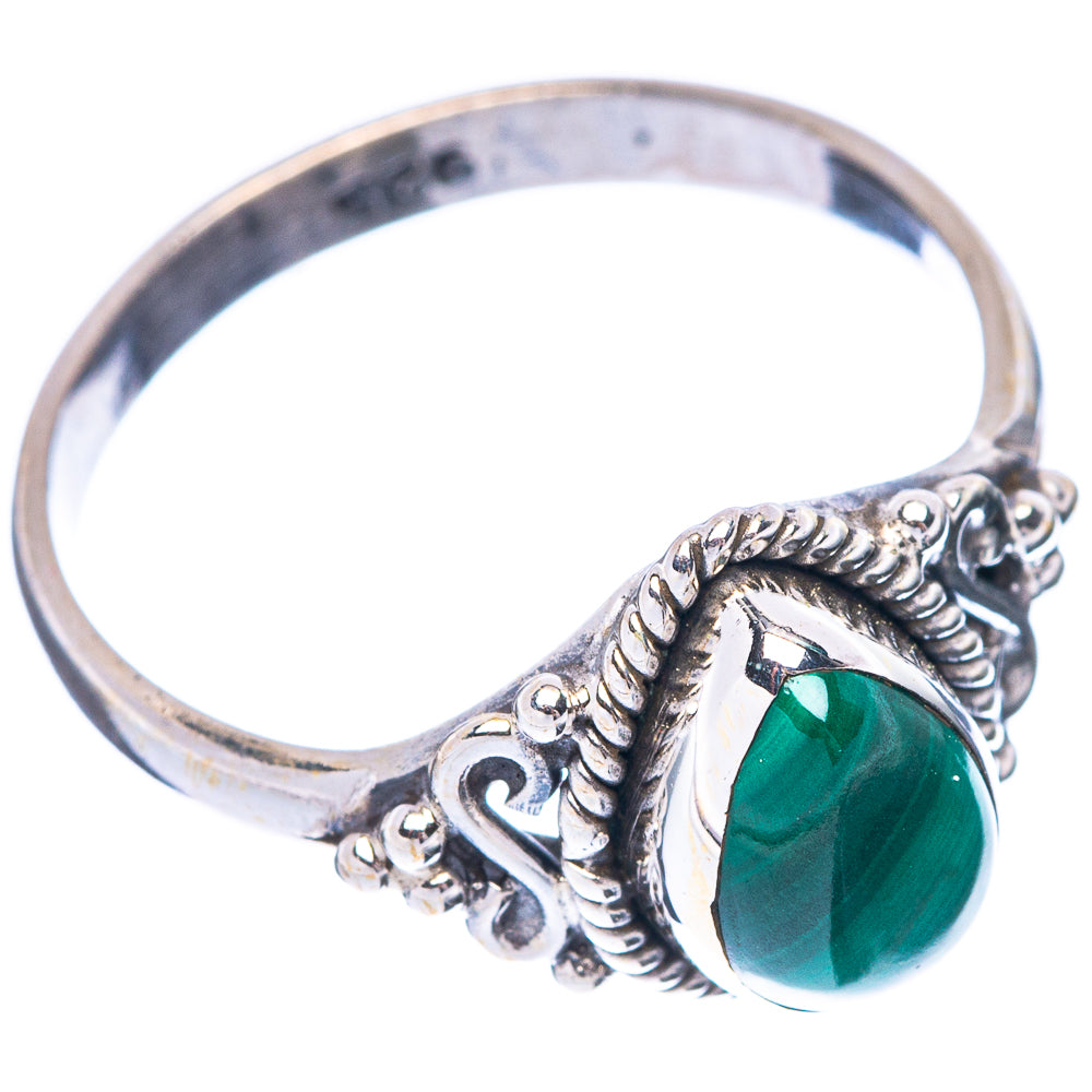 Malachite Ring Size 7.75 (925 Sterling Silver) R5612