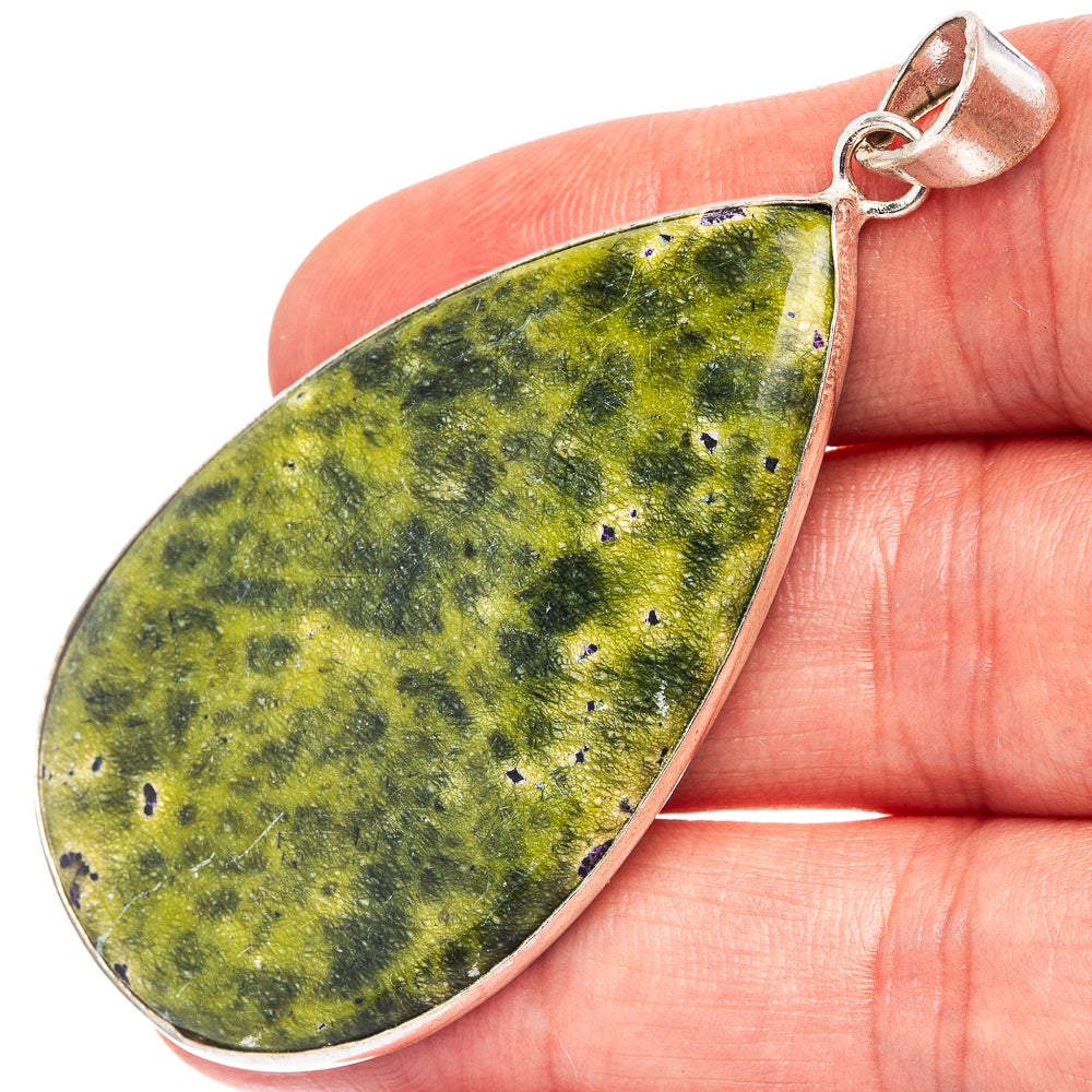 Stichtite Pendant 2 3/8" (Silver Plated)