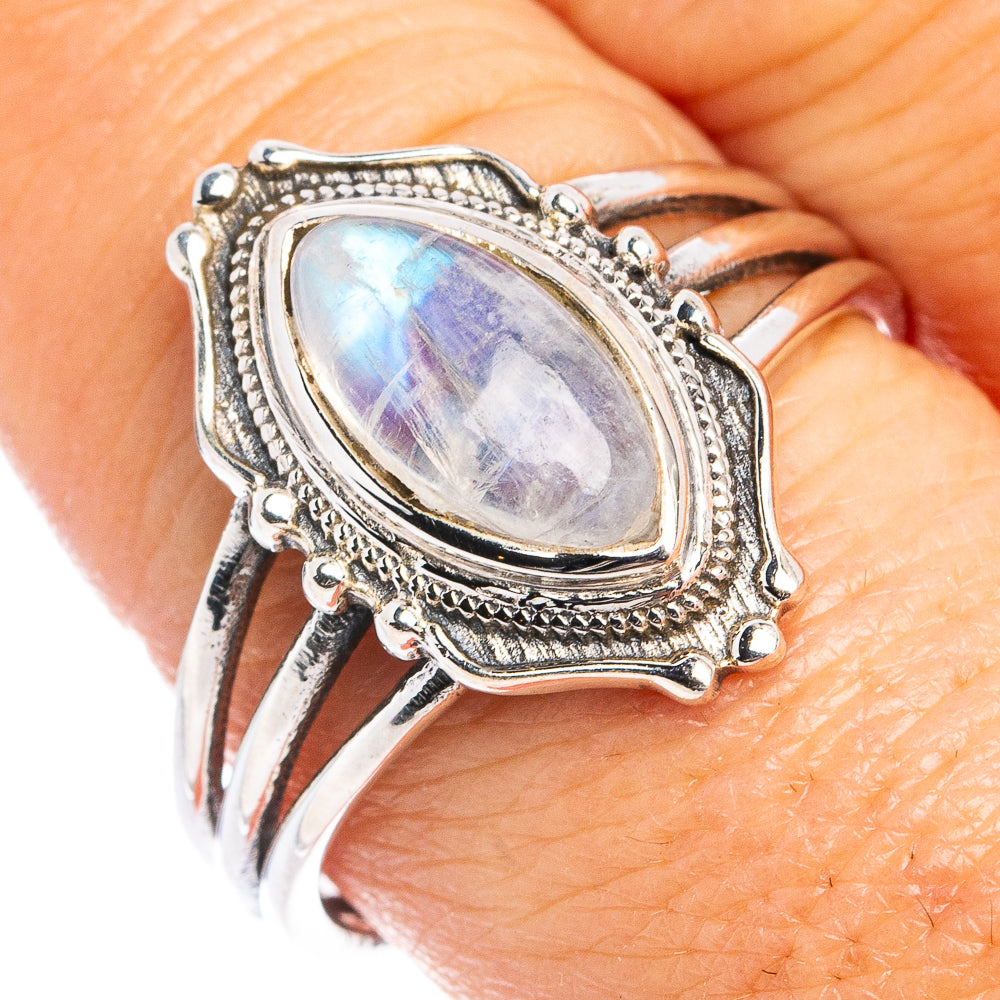 Rainbow Moonstone Ring Size 9.25 (.925 Sterling Silver)