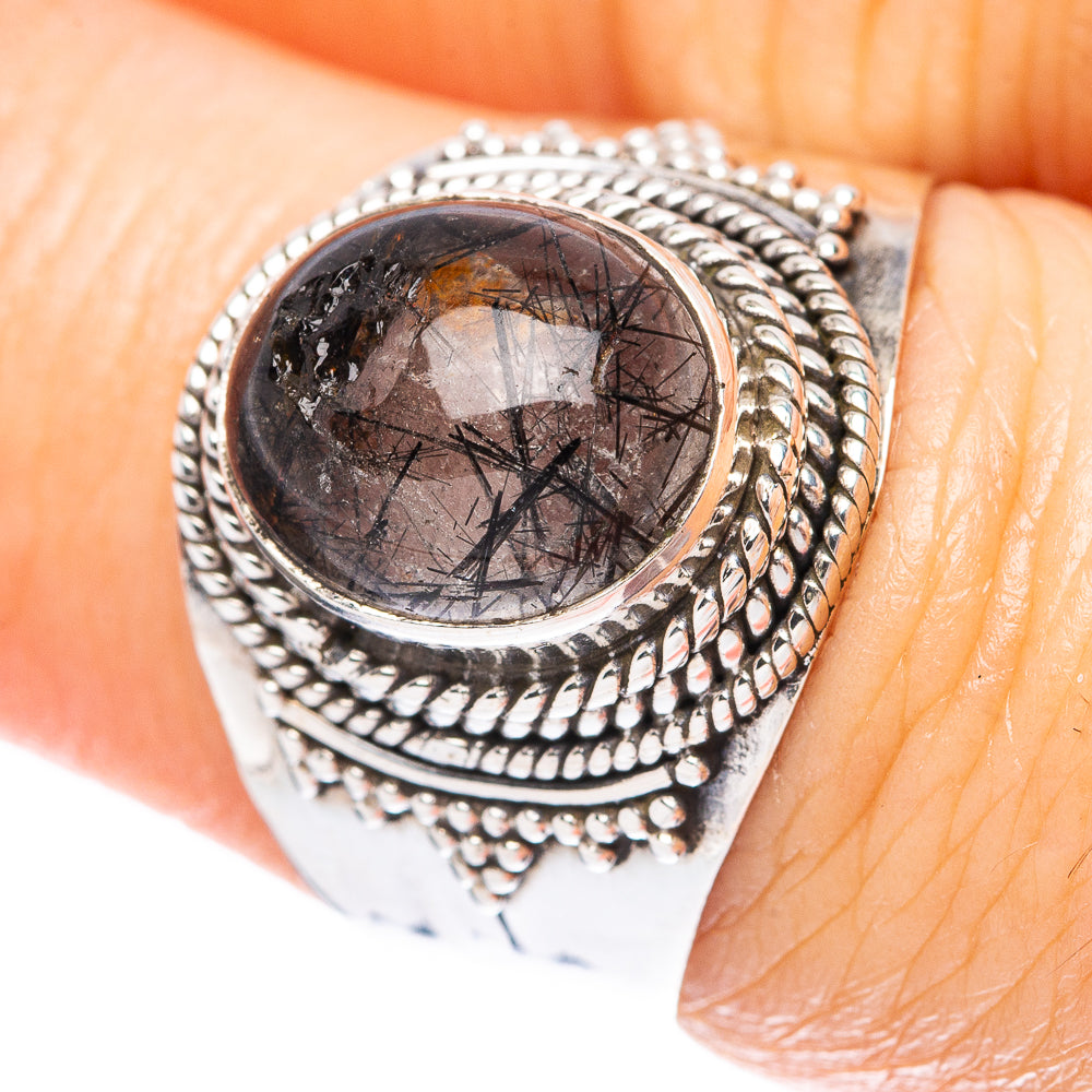 Tourmalinated Quartz Ring Size 7.25 (925 Sterling Silver) R3971