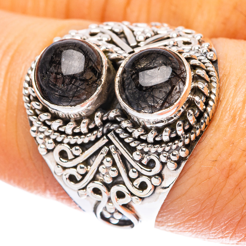 Tourmalinated Quartz Ring Size 8.5 (925 Sterling Silver) R4242