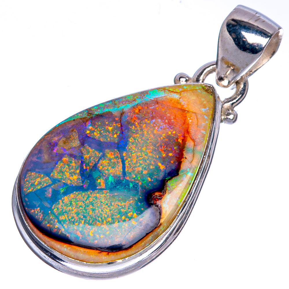 Rare Sterling Opal Pendant 1 1/4" (925 Sterling Silver) P40681