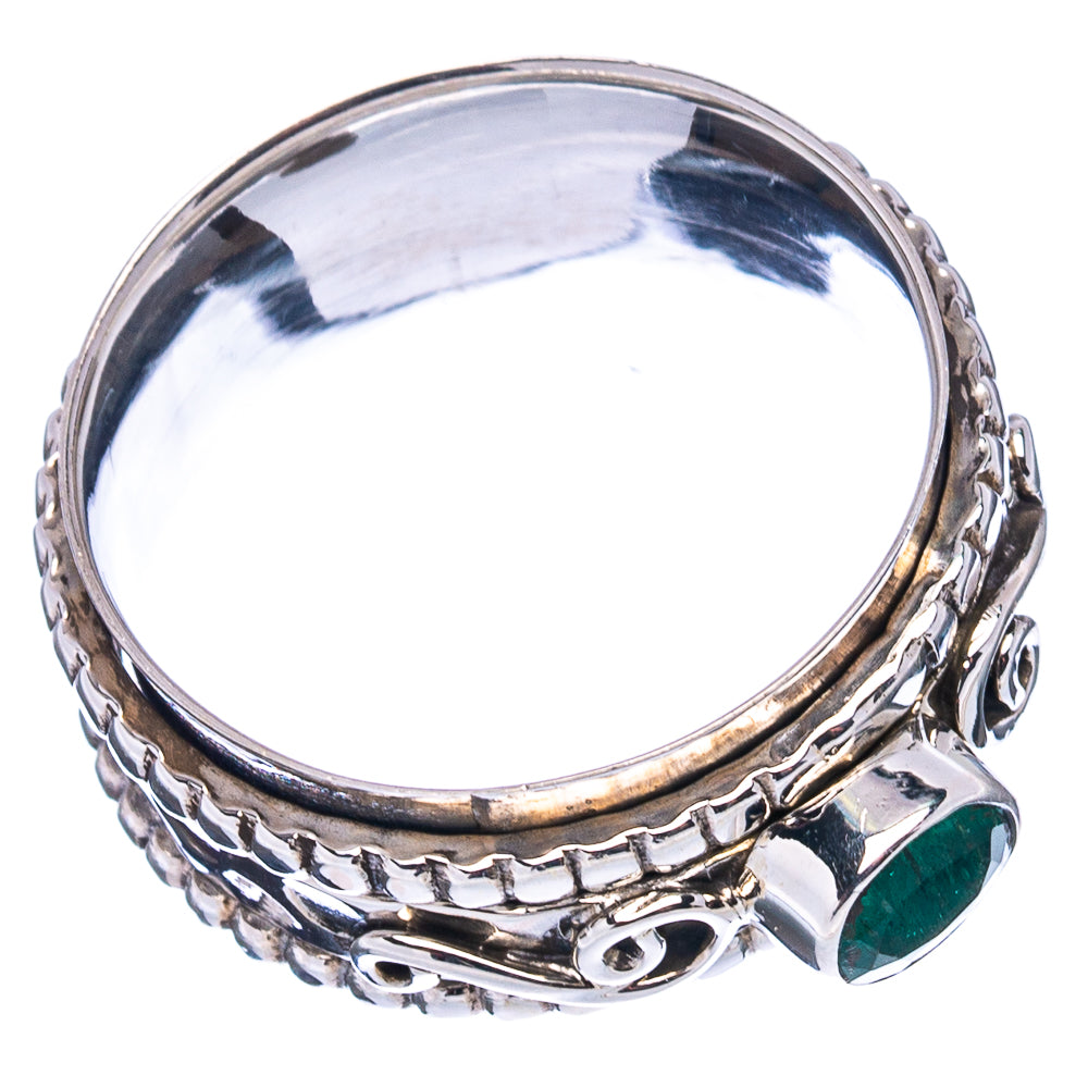 Premium Zambian Emerald Ring Size 10.75 (.925 Sterling Silver)