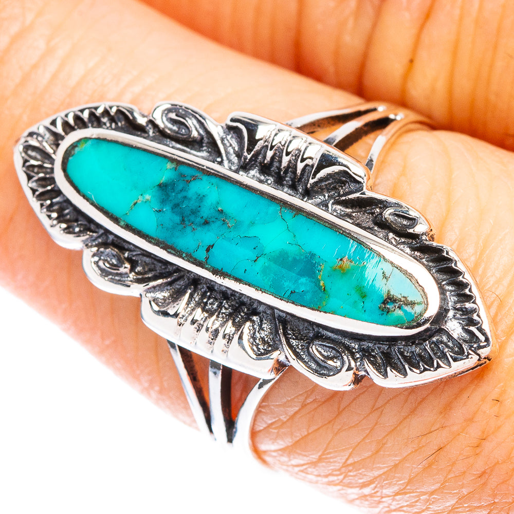 Rare Arizona Turquoise Ring Size 7.5 (925 Sterling Silver) R147002