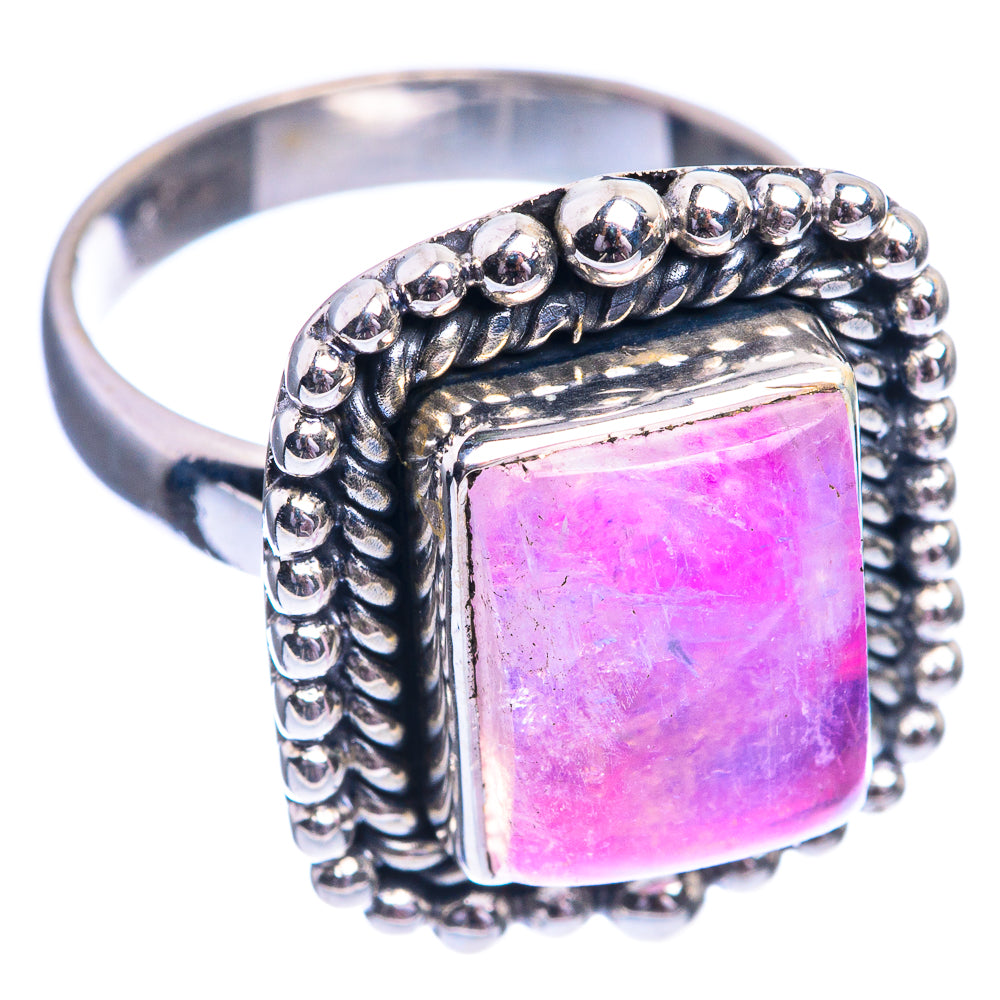 Pink Moonstone Ring Size 6.75 (925 Sterling Silver) R142233