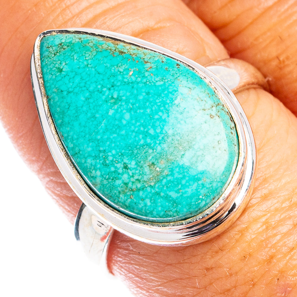 Rare Kingman Turquoise Ring Size 8.75 (925 Sterling Silver) R8459
