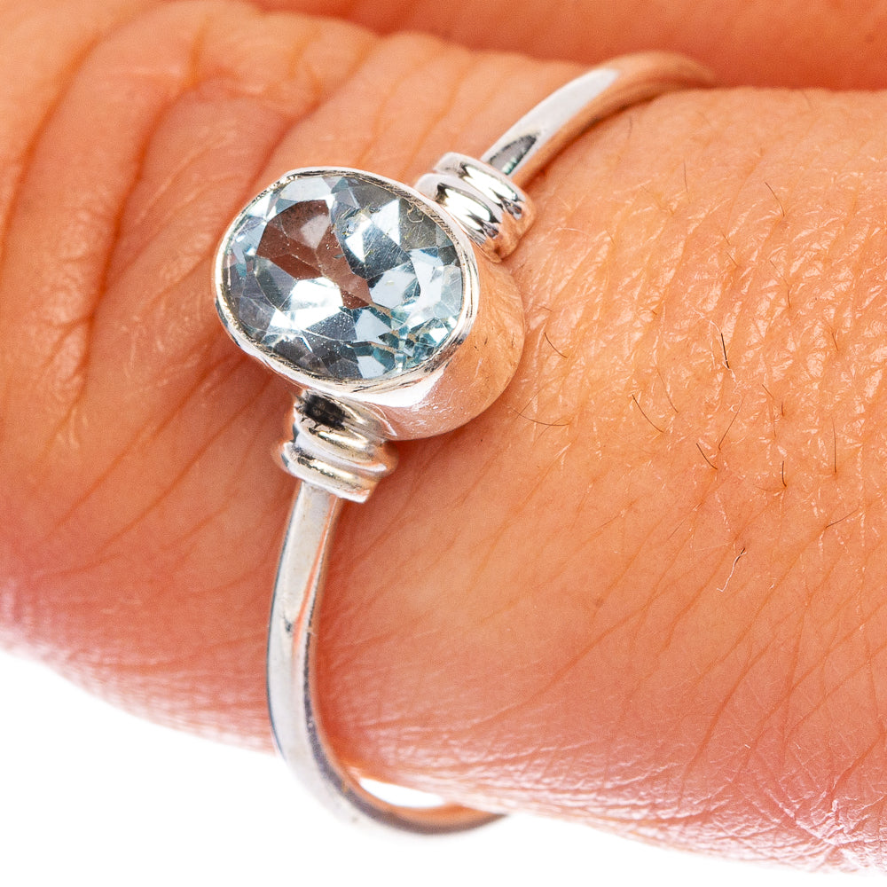 Blue Topaz Dainty Ring Size 9.5 (925 Sterling Silver) R145495