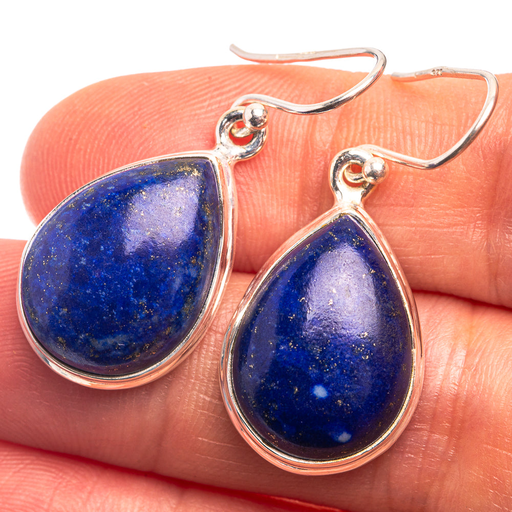 Lapis Lazuli Earrings 1 3/8" (925 Sterling Silver) E432389