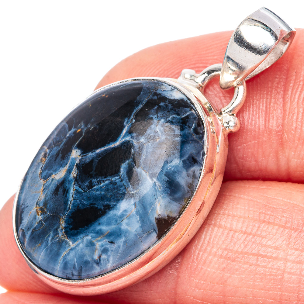 Rare Pietersite 925 Sterling Silver Pendant 1 3/8" (925 Sterling Silver) P42623