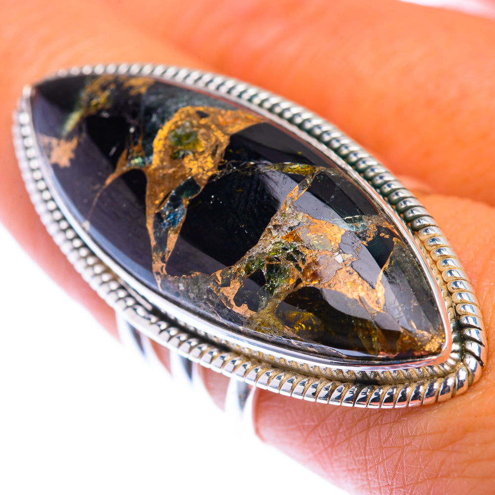 Large Mohave Black Onyx Ring Size 8 (925 Sterling Silver) RING140051