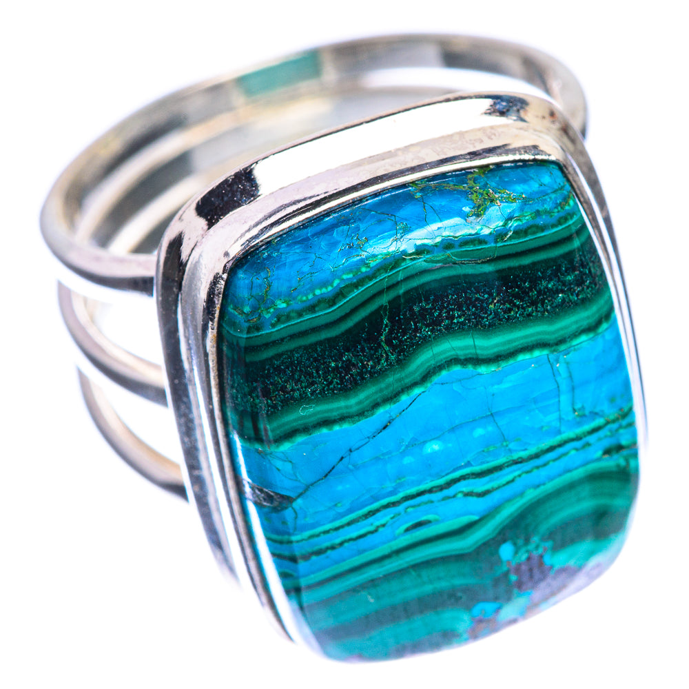 Malachite In Chrysocolla Ring Size 7.75 (925 Sterling Silver) RING143258