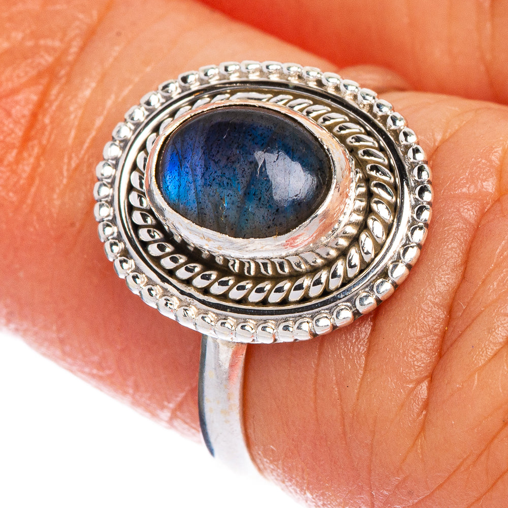 Labradorite Dainty Ring Size 4.75 (925 Sterling Silver) R147260