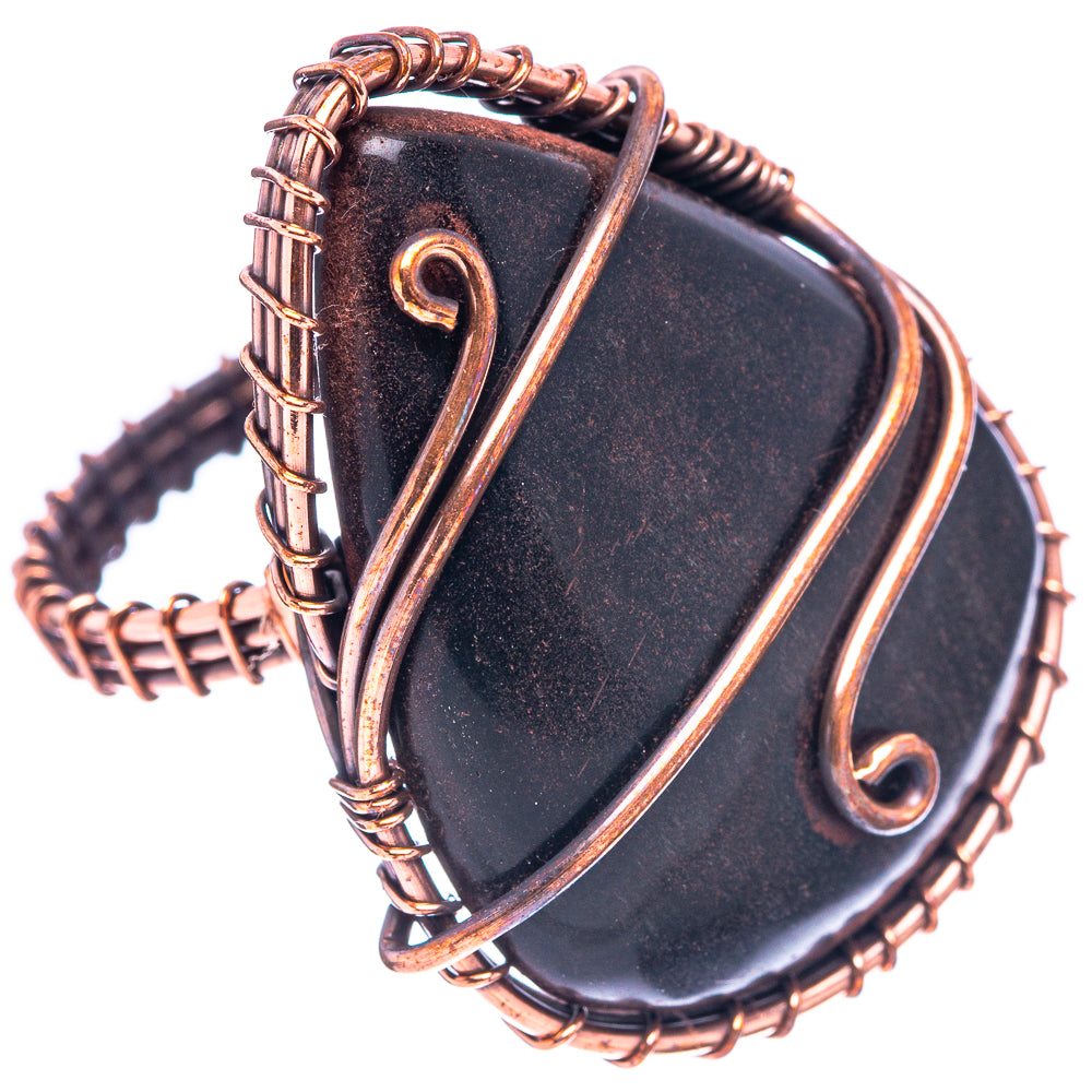 Jet Ring Size 7.5 (Oxidized Copper)