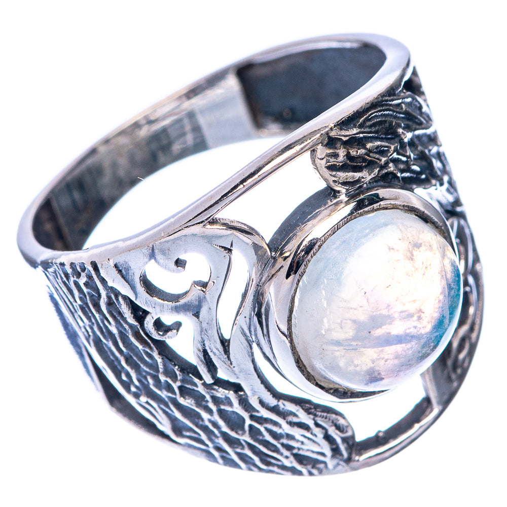 Rainbow Moonstone Ring Size 8 (925 Sterling Silver) R144919