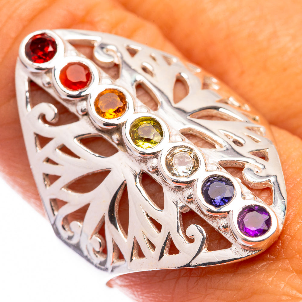 Rainbow Chakra Ring Size 10 (925 Sterling Silver) R141148