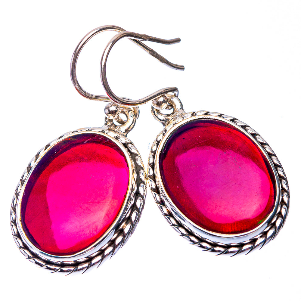 Aura Opal Earrings 1 3/8" (925 Sterling Silver) E432291