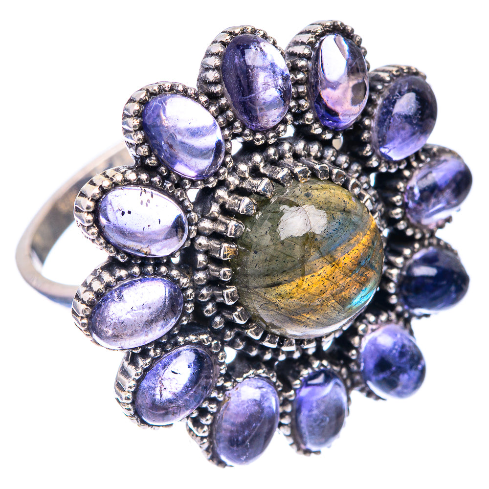 Large Labradorite, Tanzanite Ring Size 10 (925 Sterling Silver) R141628