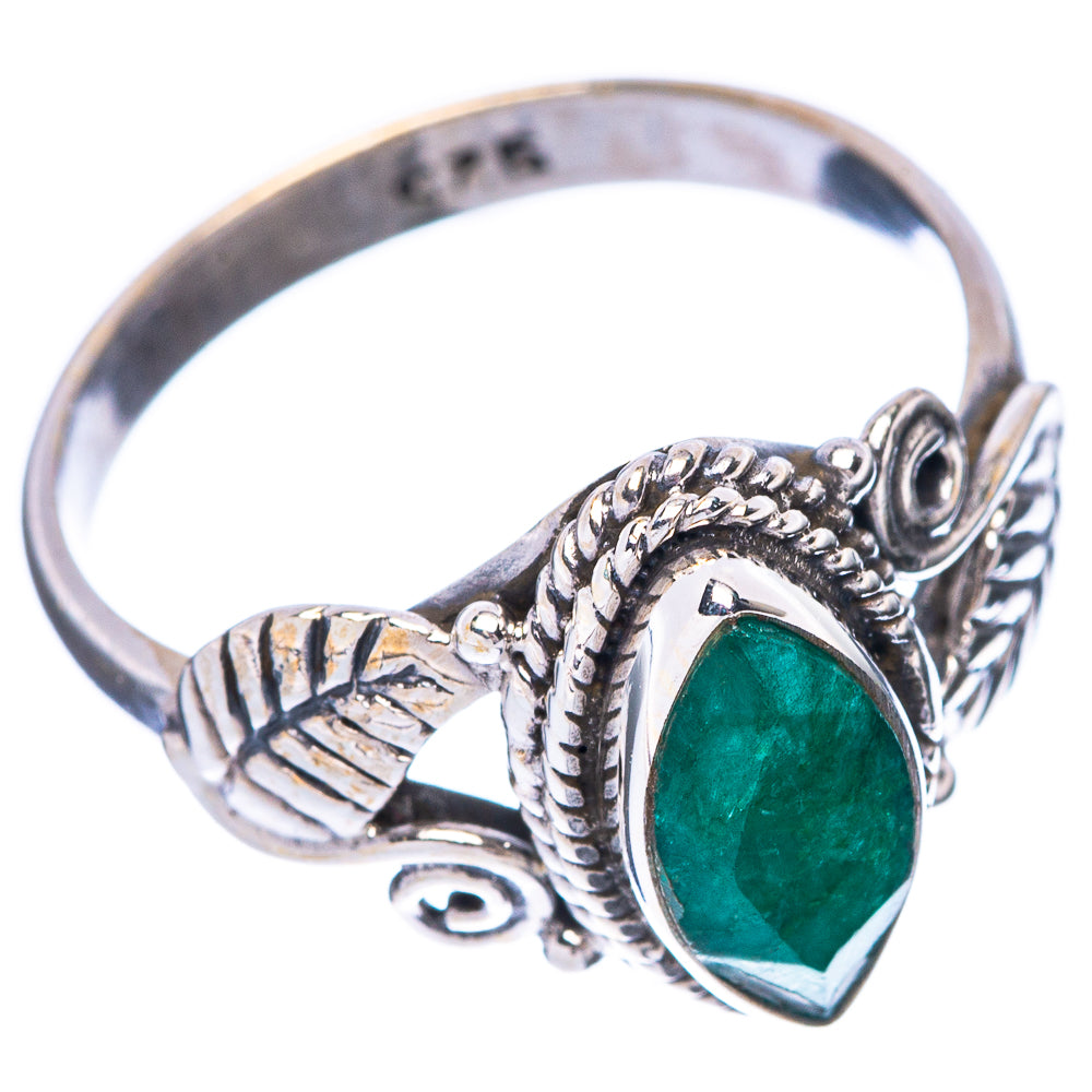 Green Sillimanite Leaf 925 Sterling Silver Ring Size 7 (925 Sterling Silver) R5348