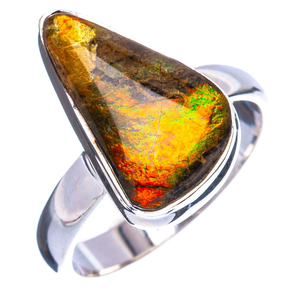 Rare Ammolite Ring Size 7 (925 Sterling Silver) R4917
