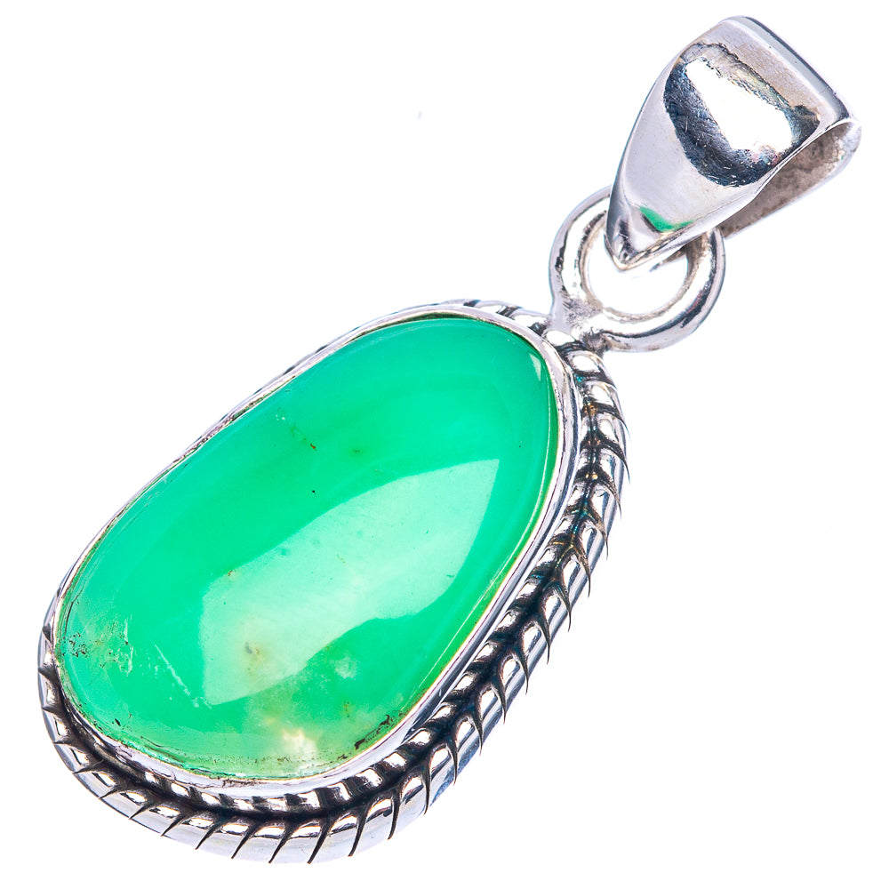 Chrysoprase Pendant 1 1/4" (925 Sterling Silver) P42532