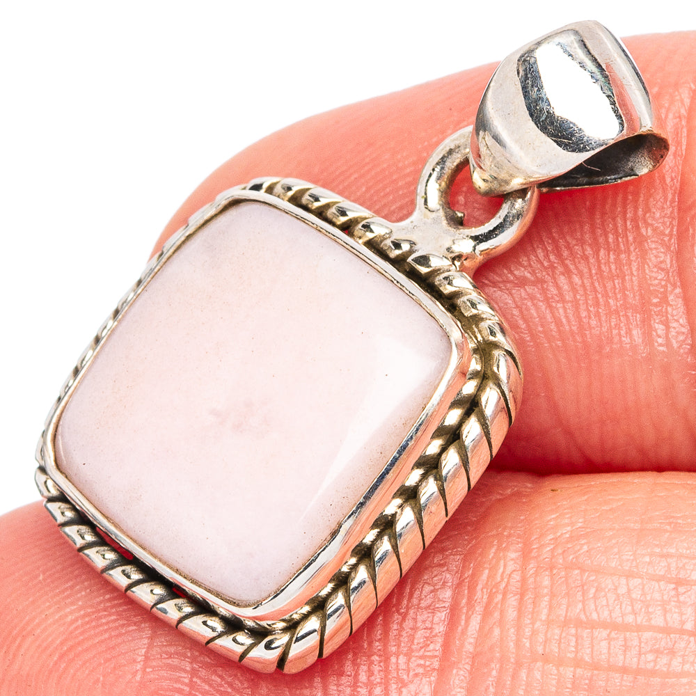 Pink Opal Pendant 1" (925 Sterling Silver) P43392