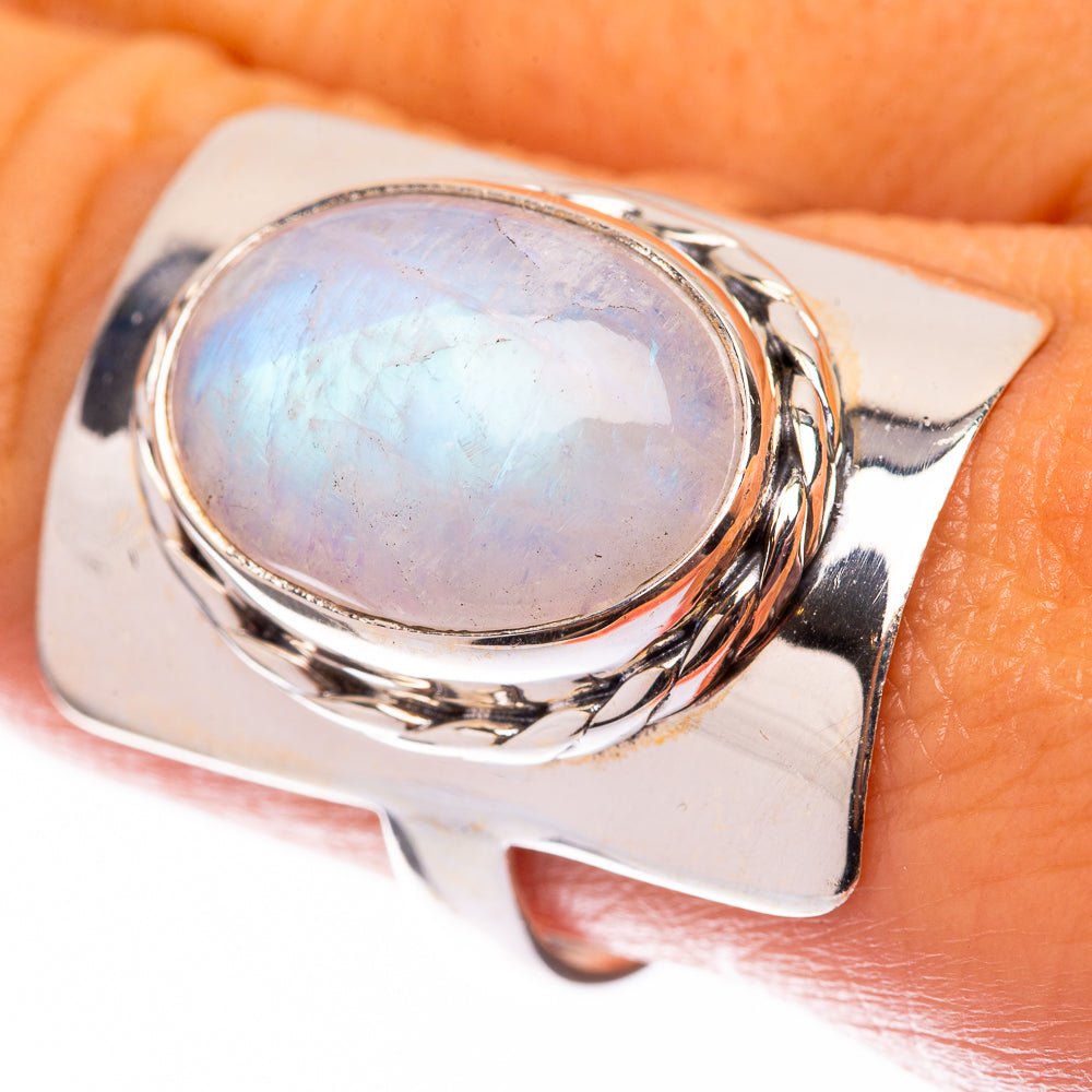 Rainbow Moonstone 925 Sterling Silver Ring Size 9.75 (925 Sterling Silver) RING140328