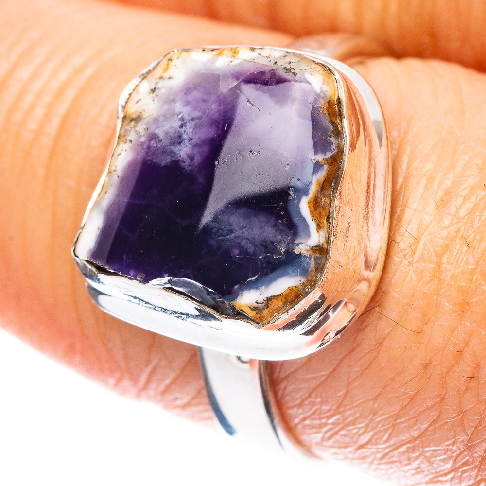 Rare Mexican Purple Opal Ring Size 8 (925 Sterling Silver) R4096